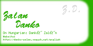 zalan danko business card